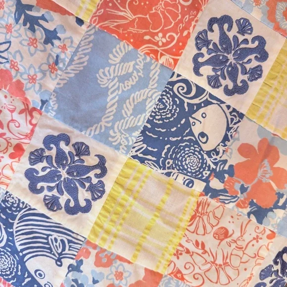 Lilly Pulitzer Patchwork Blanket or Tablecloth - Picture 5 of 11